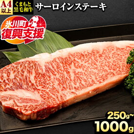 【ふるさと納税】【R8熊本地震復興支援】くまもと黒毛和牛 サーロインステーキ 選べる 内容量 250g 500g 750g 1000g 牛肉 冷凍 《30日以内に出荷予定(土日祝除く)》 黒毛和牛 冷凍庫 個別 取分け 小分け 個包装 ステーキ肉 にも サーロインステーキ お中元 熨斗 のし