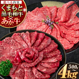 【ふるさと納税】牛肉 くまもと黒毛和牛 あか牛 選べる 霜降り 赤身 すき焼き しゃぶしゃぶ 焼肉 スライス 500g 1kg 2kg 4kg 牛肉 冷凍 くまもと黒毛和牛 《お届け回数をお選びください》 個別 以内 ブランド牛 1kg 以上 1.2kg 赤身 霜降り （クラウドファンディング 対象）