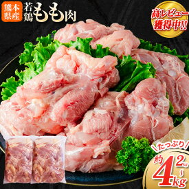 【ふるさと納税】大容量 鶏肉 発送時期が選べる 鶏もも 高レビュー! 鶏もも肉 4kg 熊本県産 若鶏もも肉 約2kg×2袋 《30日以内に出荷予定(土日祝除く)》 肉 鶏肉 若鶏 国産 真空 冷凍 冷凍庫 鳥 鳥肉 鳥もも 鳥もも肉 モモ モモ肉 鶏モモ肉 若鶏モモ
