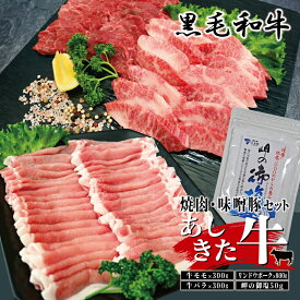 【ふるさと納税】黒毛和牛 国産 熊本県産 牛肉 肉　あしきた牛焼肉、りんどうポークセット