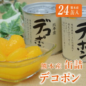 【ふるさと納税】缶詰 フルーツ缶詰 ギフト かんづめ デコポン みかん 缶切り不要 EO缶 保存食　デコポン缶詰（24缶）