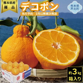 【ふるさと納税】＼高評価 4.55／ 糖度13度以上の優品!! デコポン 3kg ジューシーで甘く濃厚な味わい 不知火 の中で選ばれた みかん 熊本県産 ふるさと納税 デコポン フルーツ 果物 先行予約 人気 ランキング | 2026年2月下旬頃より順次発送