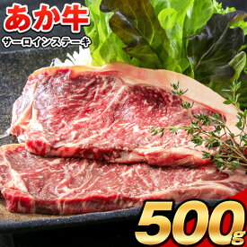 【ふるさと納税】ステーキ 赤身 牛肉 サーロインステーキ 送料無料 あか牛 小分け 熊本県産 500g ( 250g x 2枚 ) 小分け 個包装 ステーキ肉 あかうし 赤牛 あか牛丼 にも ジューシー 焼肉 《7月中旬-8月中旬頃出荷予定》