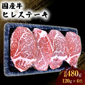 【ふるさと納税】国産 牛 ヒレ ステーキ 約480g 肉 お肉 牛肉 ※配送不可：離島