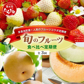 【ふるさと納税】《フルーツ 定期便3回・各2品種》2026年発送 多良木町産 いちご・メロン・梨 【各 2品種 】 食べ比べ 3回配送 数量限定 東光寺 梨 西山果樹園 木村メロン園 坂下農園 イチゴ フルーツ 定期便 果物 果実 旬 名産 熊本県 多良木町 送料無料