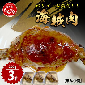 【ふるさと納税】 村上精肉店 海賊肉 （まんが肉） 約200g×3本 国内産 肉 憧れの マンガ 肉 かぶりつき 肉 ハンバーグ ベーコン 鶏皮 焼くだけ アウトドア バーベキュー キャンプ 1万円 以下 送料無料