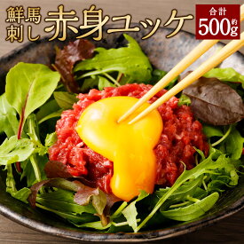 【ふるさと納税】鮮馬刺し 赤身ユッケ 10個セット 約500g 約50g×10 12000円 1万2000円 馬刺し 馬肉 線切り ユッケ たれ 簡単 混ぜるだけ 熊本県 湯前町 送料無料