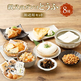 【ふるさと納税】親父のガンコとうふ 川辺川セット 8種セット 初代もめん 二代目川辺 がんもどき（飛竜頭） ざる豆腐の厚揚 手揚げ三角油揚げ ひじきと大豆の煮物 えび塩大豆 豆腐 手作り 国産 国産大豆 木綿 厚揚げ 冷蔵 熊本県 相良村 送料無料