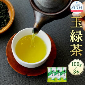 【ふるさと納税】玉緑茶 100g×3本 合計300g 熊本県相良村産 緑茶 日本茶 お茶 茶葉 生田製茶 九州産 国産 送料無料