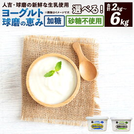 【ふるさと納税】＜選べる 種類 容量＞球磨の恵み ヨーグルト 砂糖不使用 または 加糖 合計2kg～6kg 1パック1kg 乳製品 生乳 朝ごはん スイーツ おやつ ジャム シリアル グラノーラ ヘルシー パック 人吉球磨 国産 熊本県産 相良村 冷蔵配送 送料無料