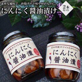 【ふるさと納税】 にんにく醤油漬け 2本 [子守唄の里五木 熊本県 五木村 51120290] にんにく ニンニク 醤油漬け 漬物 瓶詰