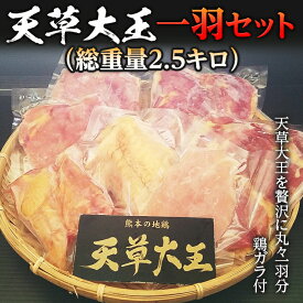 【ふるさと納税】天草大王　一羽セット(総重量2.5キロ) 幻の地鶏 鶏肉 モモ肉 むね肉 ささみ 手羽先 手羽元 鶏ガラ 小分け 冷凍 FKP9-343