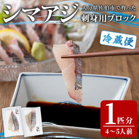 【ふるさと納税】シマアジ 刺身用 ブロック (1匹分・4-5人前) シマアジ しまあじ 鮮魚 刺身 海鮮 さしみ 刺し身 【opba005】【海べ】
