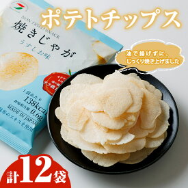 【ふるさと納税】焼きじゃが うすしお味 (12袋) ポテトチップス ポテチ ヘルシー うすしお じゃがいも スナック おやつ お菓子 菓子 おつまみ 常温 ノンフライ【opbg001】【テラフーズ】