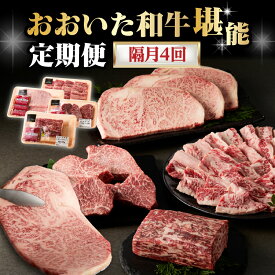 【ふるさと納税】【隔月配送】【おおいた和牛堪能】隔月4回お届け定期便 お肉 ブランド牛 牛肉 A4ランク A5ランク ステーキ ヒレステーキ 中落ち サーロインステーキ 希少部位 定期便 冷凍 ご馳走 お祝い T10098