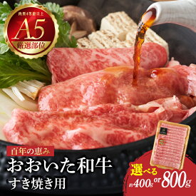 【ふるさと納税】百年の恵み おおいた和牛 A5 すき焼用【選べる内容量】約400g〜【厳選部位】ロース 肩ロース もも 肩 スライス A5 肉質4等級以上 すき焼き 牛肉 国産 鍋 和牛 日本一 黒毛和牛 豊後牛 霜降り ブランド牛 霜降り 食品 冷凍 大分