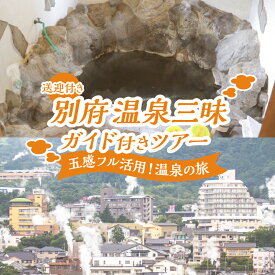 【ふるさと納税】普段は味わえない、別府温泉の魅力を存分に体感！ 別府 温泉三昧 ガイド付き ツアー (送迎付き) 体験 観光 旅行 お出かけ トラベル 特別 堪能 五感 温泉スポット 温泉巡り 温泉の旅 昼食付き リフレッシュ リラックス おすすめ 大分県 送料無料 体験型 節約