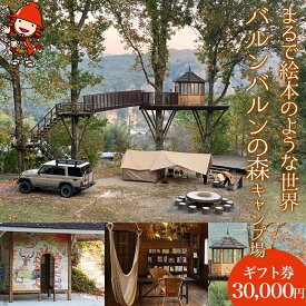 【ふるさと納税】バルンバルンの森キャンプ場 キャンプ・コテージ宿泊 ギフト券 30,000円 | 体験 チケット 体験チケット 宿泊 旅行 コテージ キャンプ アウトドア レジャー 自然 観光 バルンバルンの森 森 大分県 中津市