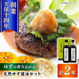【ふるさと納税】最高級 味噌醤油醸造元「日田醤油」 天然ゆず醤油 500ml×2本 日田市 / 有限会社日田醤油　調味料 ゆず 醤油 [ARAJ018]