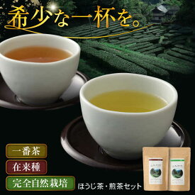 【ふるさと納税】山の民の原生茶（一番茶葉）　ほうじ茶・煎茶　各70g 日田市　/　田島山業株式会社　茶 お茶 ほうじ茶 [ARBK002]