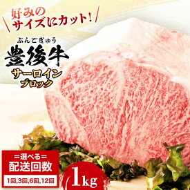 【ふるさと納税】【選べる回数】【厳選部位】おおいた豊後牛 サーロイン ブロック 1kg サーロイン ローストビーフ ブロック ロースト お肉 牛肉 おおいた豊後牛 おおいた 豊後牛 日田市 / 株式会社MEAT PLUS[AREI023,AREI104-106]