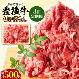 【ふるさと納税】【全3回定期便】【使いやすい！】 おおいた豊後牛 牛肉 切り落とし 500g 日田市 / 株式会社MEAT PLUS　肉 牛肉 和牛[AREI041]