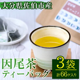 【ふるさと納税】因尾茶 ティーバッグ (計66個・22個入×3袋) お茶 緑茶 茶 ティーバッグ 釜炒り 因尾茶 特産品 お取り寄せ 大分県 佐伯市【AH67】【(有)きらり】