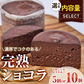 【ふるさと納税】＜内容量が選べる！＞完熟ショコラ(計5個・計10個) チョコレート チョコレートケーキ チョコ チョコケーキ ケーキ 冷凍 スイーツ お菓子 おやつ 焼き菓子 デザート お取り寄せ 大分県 佐伯市【AJ73・AJ83】【(有)ケーキ大使館クアンカ・ド－ネ】