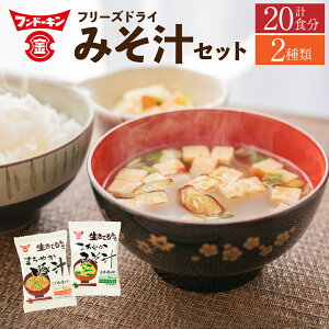 【ふるさと納税】フンドーキン フリーズドライ 豚汁・みそ汁 セット 計20個(各10個) 味噌汁 トン汁 とん汁 みそ 味噌 豚肉 お肉 ねぎ ネギ 野菜 お湯を注ぐだけ 簡単 かんたん スープ 即席