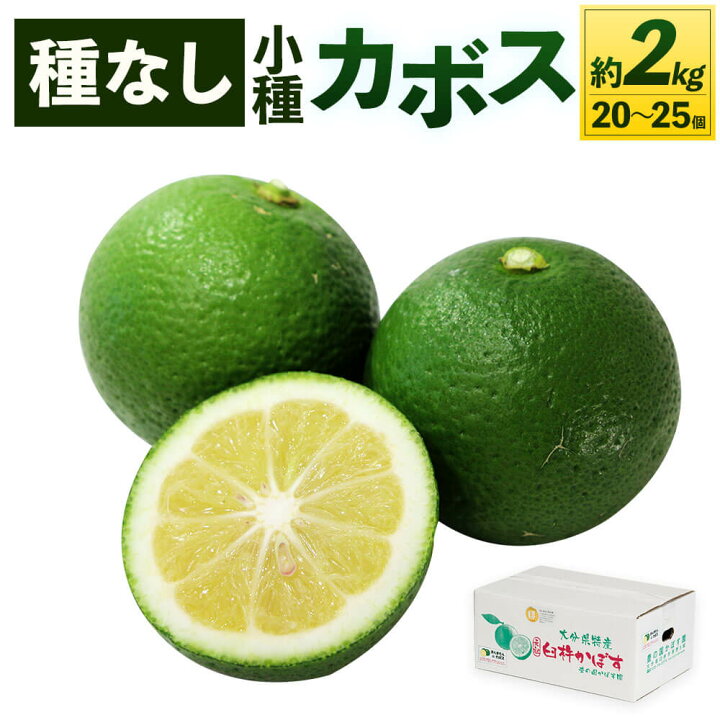 楽天市場 ふるさと納税 種なし 小種 カボス 約2kg 25個 種無し かぼす 果物 フルーツ 料理 柑橘 九州産 大分県産 国産 送料無料 大分県臼杵市