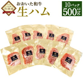 【ふるさと納税】おおいた和牛 生ハム 500g (50g×10パック) 牛肉 和牛 ハム 冷凍 小分け 九州産 国産 送料無料