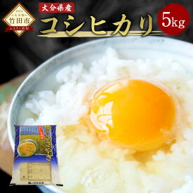 【ふるさと納税】令和5年産米 コシヒカリ 5kg 大分県産 こしひかり 精米 米 国産 九州産 竹田市産 送料無料