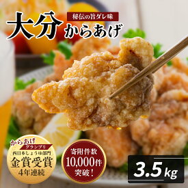 【ふるさと納税】高評価 唐揚げ 鶏肉 もも むね 大分 からあげ 骨なし 選べる数量 700g～3.5kg【2袋／4袋／10袋】 1袋350g 配送時期【通常・12月～3月】 おおいた 冷凍 グルメ 惣菜 おつまみ 食品 返礼品 小分け 弁当 おかず 大分県 豊後高田 送料無料 リピート多数