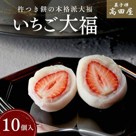 【ふるさと納税】いちご大福 10個入 大福 完熟 いちご 季節限定 イチゴ 苺 国産 大福 和菓子 先行 予約 スイーツ おやつ 餅 フルーツ大福 送料無料 ふるさと納税 和スイーツ 先行予約 白あん 完熟いちご くだもの 果物 お取り寄せ
