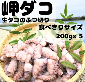 【ふるさと納税】タコ 生タコ マダコ カット ぶつ切り 食べきりサイズ （200g×5袋） 修福丸 岬だこ 真空パック ふるさと納税 送料無料 お取り寄せ 産地直送 真空 パック 小分け 海の幸 国産 海産物 魚介