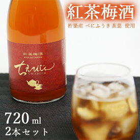 【ふるさと納税】ちえびじん紅茶梅酒（杵築産べにふうき茶葉使用）720ml×2本セット【中野酒造】 国産紅茶 国産 和紅茶 ギフト 贈答 ＜110-012_6＞