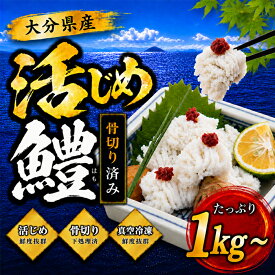 【ふるさと納税】 大分県産活じめ鱧（はも）1本物 骨切り切身 1キロ～1.5キロ ／ 鱧 湯引き 鱧しゃぶ 鱧の天ぷら 1kg 骨切り 1キロ 大容量 切身 冷凍 旬 レシピ付 天然鱧 しゃぶしゃぶ 鍋 魚 海鮮 10000円 ＜108-705＞