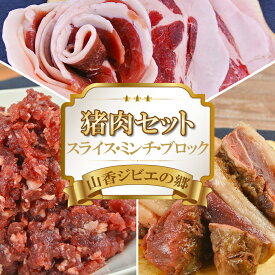 【ふるさと納税】 山香ジビエの郷 猪肉セット（猪スライス・猪ミンチ・猪ブロック 計900g） 焼肉 小分け ジビエ 猪肉 ブロック ミンチ ＜047-001_7＞