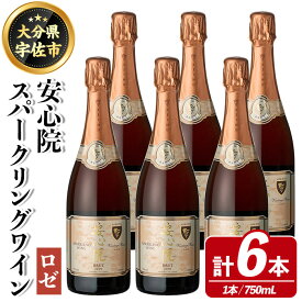 【ふるさと納税】安心院スパークリングワイン ロゼ(750ml×6本)酒 お酒 アルコール 三和酒類【114002900】【一般社団法人　地域商社USA】
