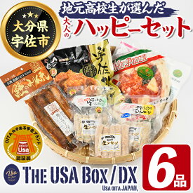 【ふるさと納税】＜数量限定＞地元高校生が選んだ「大人のハッピーセット」 THE USA Box/DX(6品) 詰め合わせ 太閤 からあげ 唐揚げ 鱧のみりん干し 冷凍ピザ 安心院 ソーセージ 冷凍 冷凍保存【114004500】【一般社団法人　地域商社USA】