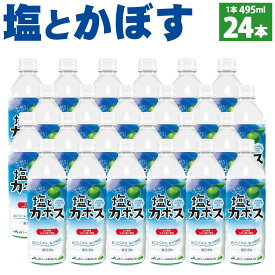 【ふるさと納税】塩とカボス 495ml×24本 大分県産かぼす果汁使用 かぼす カボス 果汁 ジュース スポーツドリンク 飲料 九州産 国産 送料無料