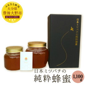 【ふるさと納税】日本ミツバチの純粋蜂蜜 1,100g (440g×1、660g×1) ハチミツ 純粋蜂蜜 日本蜜蜂 和蜂 大分県産 豊後大野産 ギフト 贈り物 送料無料
