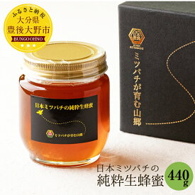 【ふるさと納税】日本ミツバチの純粋生蜂蜜 440g ハチミツ 国産 生はちみつ 生蜂蜜 和蜂 大分県産 豊後大野産 ギフト 贈り物 送料無料