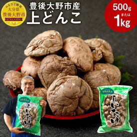 【ふるさと納税】上どんこ ＜容量が選べる＞ 500g 1kg 大分県豊後大野市産 うまみだけ どんこ 椎茸 しいたけ 干ししいたけ 九州 原木栽培 常温 送料無料【2025年4月上旬以降順次発送】