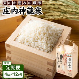 【ふるさと納税】【定期便 全12回】庄内神蔵米（精米）4kg（2kg×2袋）×12回 | 美味しいお米 白米 おいしい 米 こめ コメ お米 精米 おこめ 返礼品 納税 お取り寄せグルメ お取り寄せ 取り寄せ グルメ 特産品 名産品 ご当地グルメ お土産 湯布院 由布院 ゆふいん