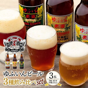 【ふるさと納税】【お歳暮】ゆふいんビール3種飲み比べセット<3種各1本 中瓶(500ml)>