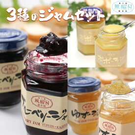【ふるさと納税】＼年内発送／ 【食工房　風曜日】3種のジャムセット（ポポー、ゆず、ブルーベリー） | 由布市 ジャムセット ポポー ゆず ブルーベリー フルーツジャム 朝食 デザート 大分特産品 由布院 大分県 お取り寄せ ふるさと納税