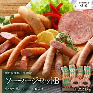 【ふるさと納税】【お歳暮】【由布院燻製工房 燻家】ソーセージセットB 計530g<小分け7品をセットしてお届け> | 小分け あらびウインナー ウインナー 詰め合わせ セット 加工品 おつまみ