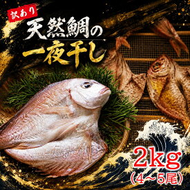 【ふるさと納税】天然鯛の一夜干し 訳あり 2.0kg（4尾〜5尾） 干物 タイ おかず つまみ