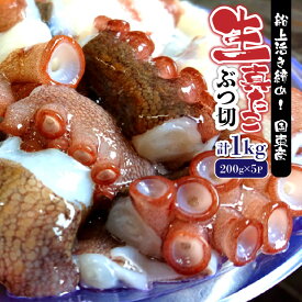 【ふるさと納税】船上活き締め！生真だこぶつ切1kg（200g×5P）